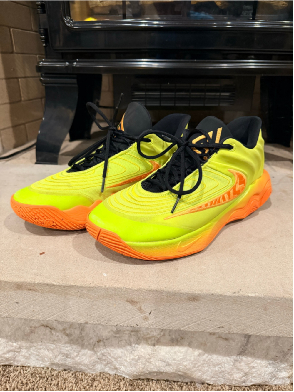 Men's Nike Athletic Shoes Yellow and Orange 11